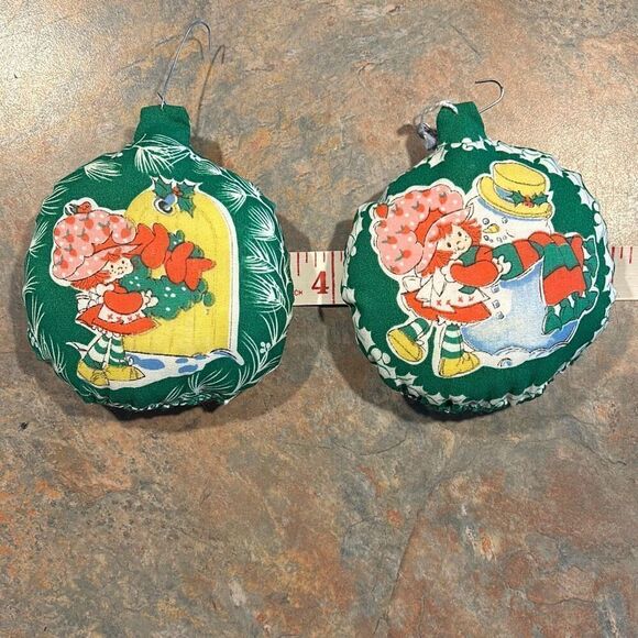 Vintage Strawberry Shortcake Christmas Ornament Set of 2 - Picture 5 of 5